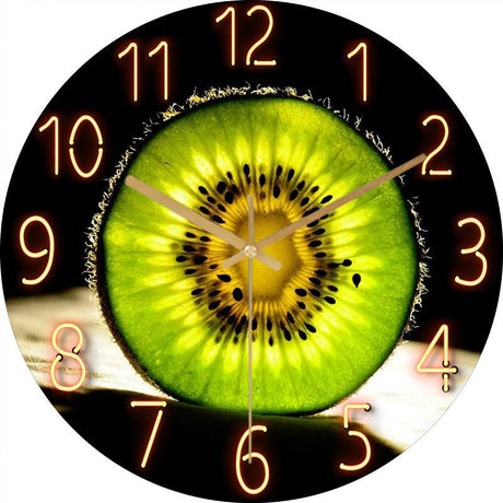 Modern Wall Clock  Neon Numbers Blue Marble Design - Product detail 23