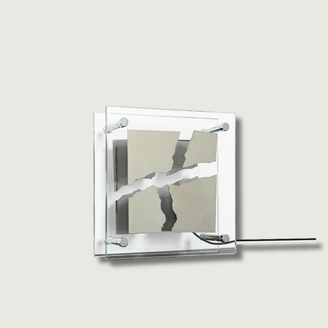 Modern Glass Table Lamp  Square Geometric Design - Product showcase