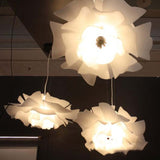 Modern Floral Pendant Light  White Petal Design - Product showcase