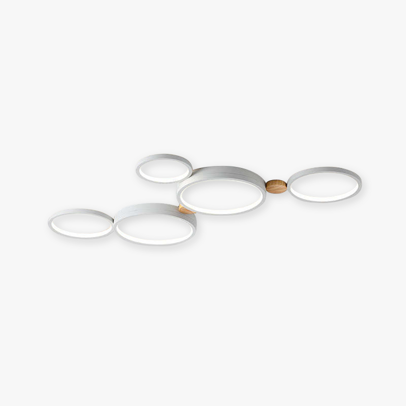 Modern LED Ceiling Light  Gray Metal Triple Ring Design - Product detail 20