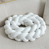 Braided Floor Cushion  Chunky Knit Design in Cream - Product detail 10