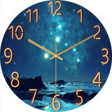 Modern Wall Clock  Neon Numbers On Blue Marble - Product detail 26