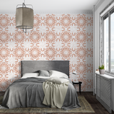 Pattern Mural Wallpaper | Terracotta Mandala Design