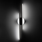 Modern LED Wall Light  Linear Black Metal Design - Detailed view