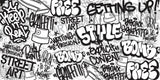 Graffiti Mural Wallpaper | Urban Black and White Street Art