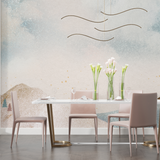 Watercolor Mural Wallpaper | Scandinavian Winter Landscape
