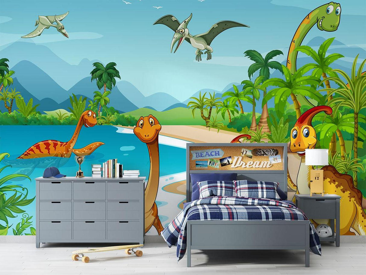Dinosaurier Tapete | Tropisches Paradies Abenteuer