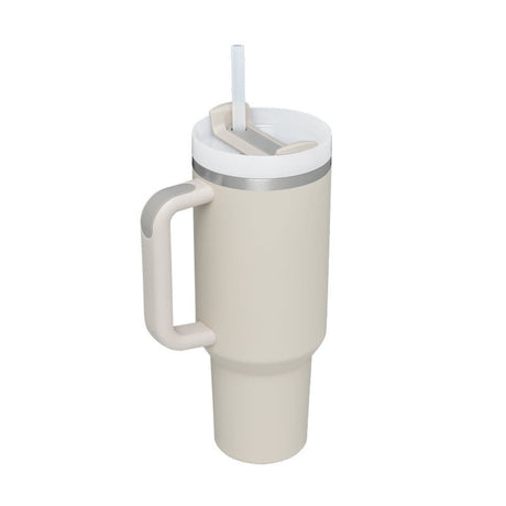 Insulated Travel Mug  Leopard Print Design with Handle  Straw - Product detail 22