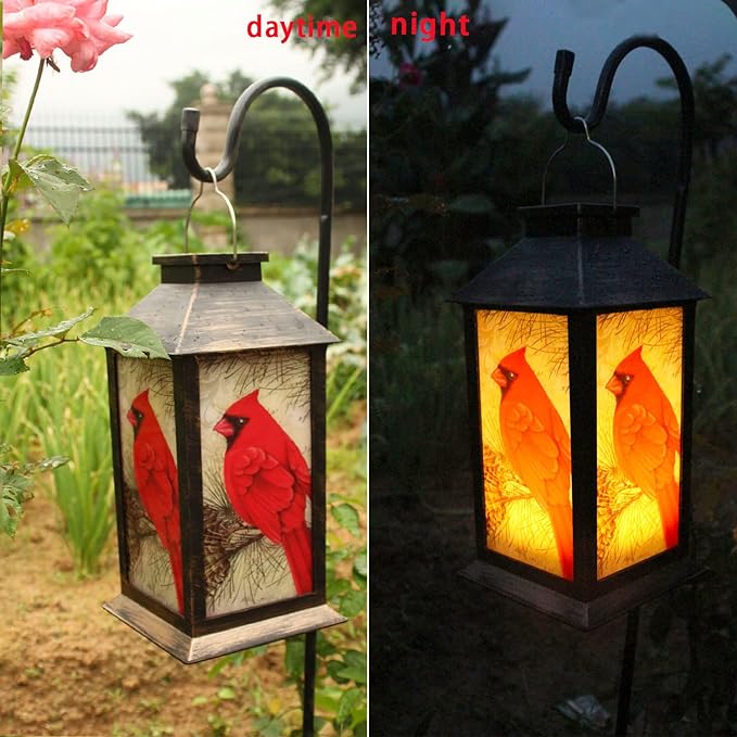 Garden Solar Lantern  Cardinal Bird LED Design - Product detail 6