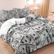Money Print Duvet Set  Dollar Bill Pattern Bedding - Product detail 5