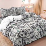 Money Print Duvet Set  Dollar Bill Pattern Bedding - Product detail 5