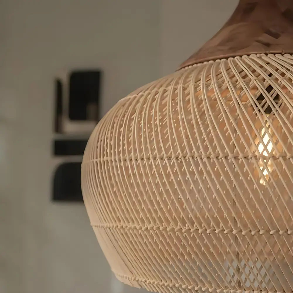 Rattan Pendant Light  Natural Woven Shade Design - Product detail 7