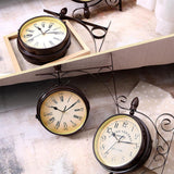 Vintage Station Wall Clock  Double-Sided Metal Mount Design - Product detail 4