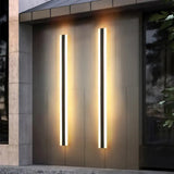 Modern Outdoor Wall Light  Black LED Weather-Resistant Design - Detailed view