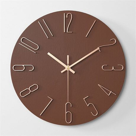 Modern Wall Clock  Blue Face Gold Numbers - Product detail 7