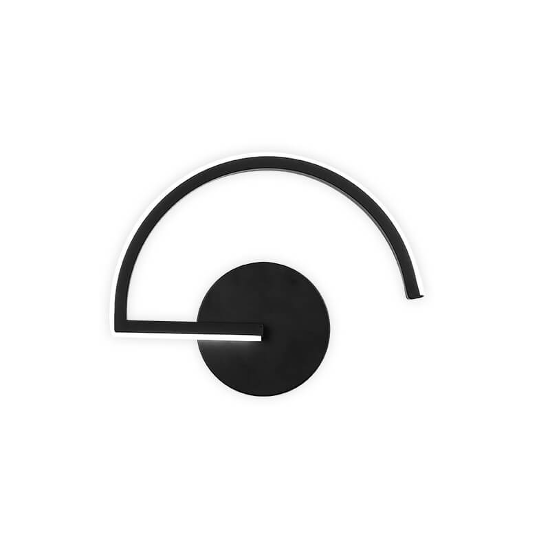 Modern LED Wall Sconce  Curved Aluminum Half-Circle Design - Product detail 4