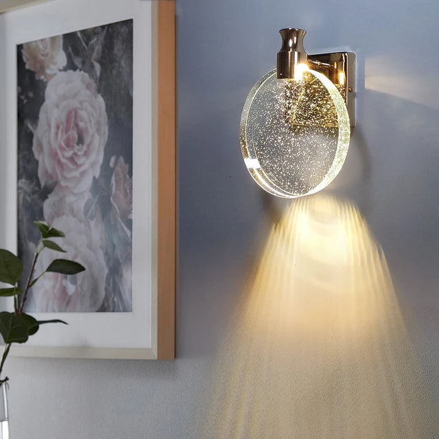Modern LED Wall Light  Circular Glass Bubble Design - Product showcase