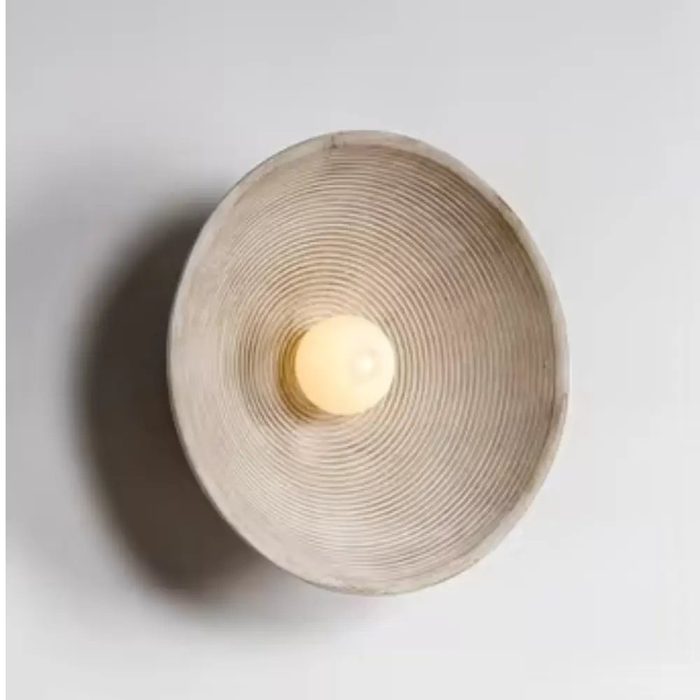 Organic Wall Light  Ceramic Concentric Pattern - Product example