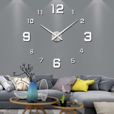 Modern Wall Clock  3D Floating Numbers Design - Product example