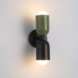 Modern Wall Sconce  Dual Capsule Design in Coral and Cream - Product detail 4