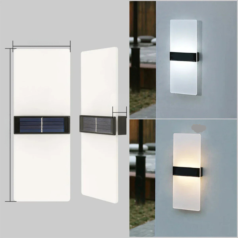 Solar Wall Light  Dual LED Outdoor Sconce - Product detail 6