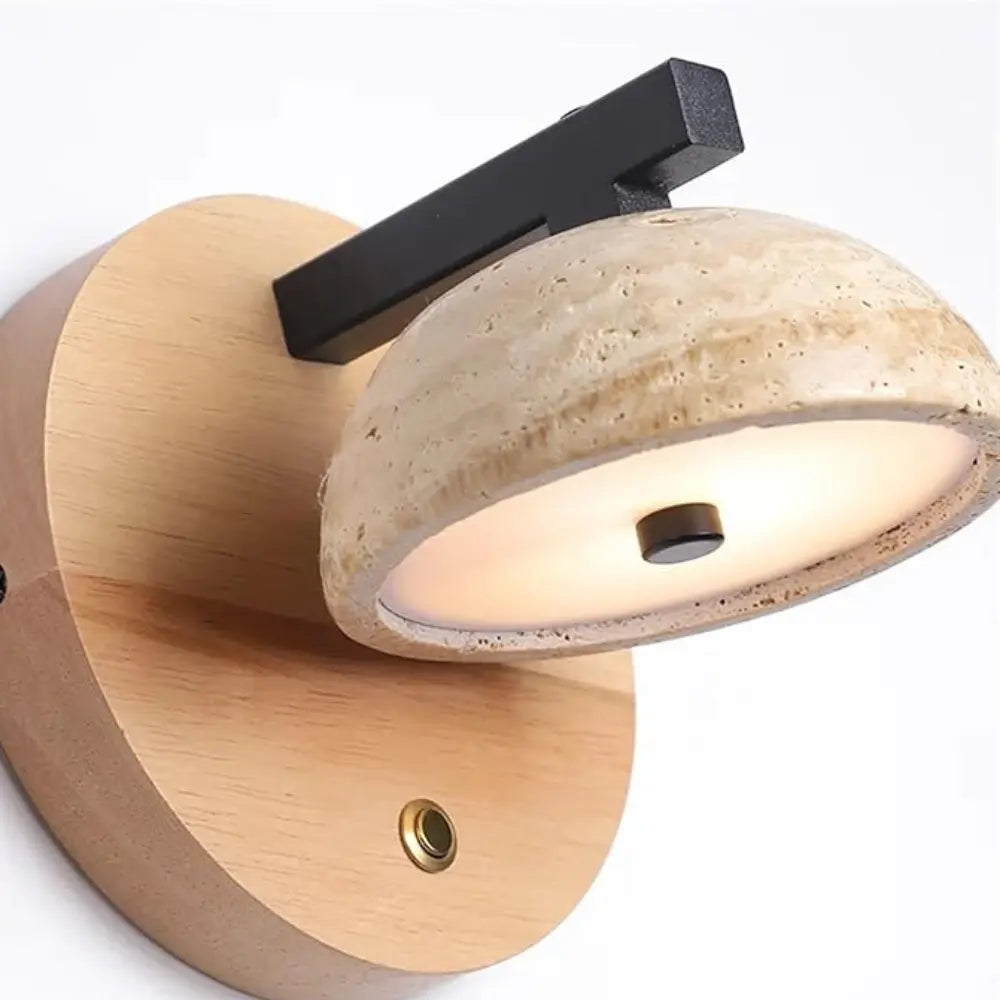 Modern Wall Sconce  Concrete Dome Metal Base - Product detail 5