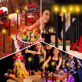 LED Black Taper Candles  Flameless Gothic Dining Decor - Product example