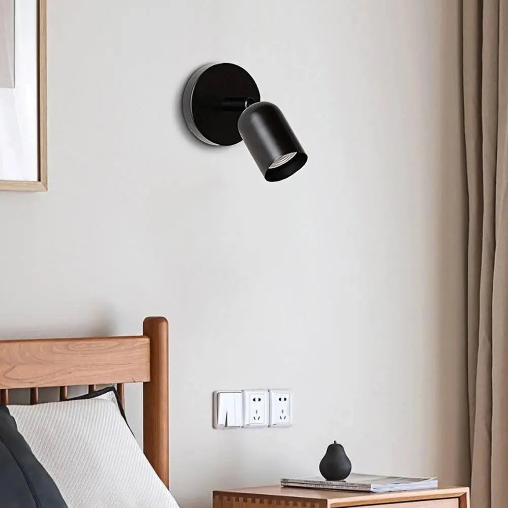 Modern Wall Spotlight  Adjustable Black Metal Sconce - Detailed view