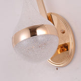 Modern LED Wall Sconce  Teardrop Glass Gold Trim - Product detail 7
