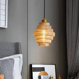 Art Deco Pendant Light  Tiered Glass Crystal Design - Product detail 7