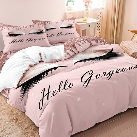 Modern Cotton Duvet Set  Eyelash Print Design - Product detail 5