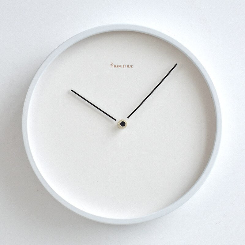 Minimalist Wall Clock  Nordic White Wood Design - Product detail 6