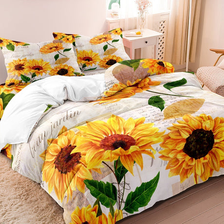 Sunflower Duvet Set  French Garden Floral Design - Product detail 4