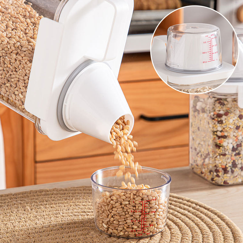Airtight Food Storage Container  Built-in Measuring Cup - Detailed view