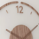 Scandinavian Wall Clock  Minimalist Wood Design - Product detail 5
