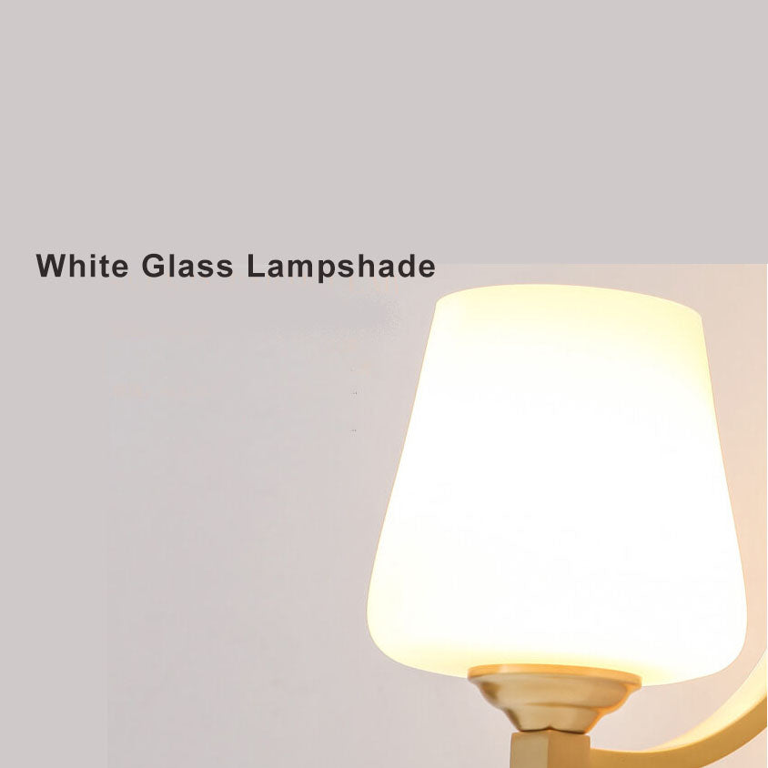 Modern Glass Wall Light  Frosted Shade With Gold Mounting - Product detail 5