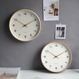 Minimalist Wall Clock  Natural Wood Frame Design - Product showcase