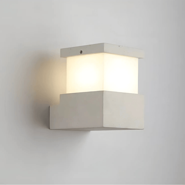 Modern Outdoor Wall Light  White LED Weather-Resistant Fixture - Product showcase