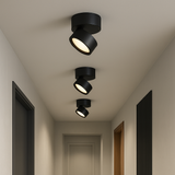 Modern Ceiling Spotlight  Adjustable Black Surface Mount - Detailed view