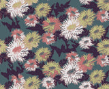 Floral Mural Wallpaper | Vintage Botanical Pattern in Terracotta and Green