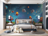 Gaming Mural Wallpaper | Pixel Art Space Adventure