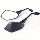 Universal Motorcycle Mirrors  Hexagonal Carbon Fiber Design - Detailed view