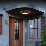 Modern Outdoor Wall Light  Black Metal Round LED Sconce - Product example
