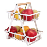 Modern Tiered Fruit Basket  Black Steel 3-Level Storage - Product detail 10