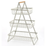 Modern Tiered Fruit Basket  Black Steel 3-Level Storage - Product detail 7