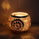Mosaic Tea Light Holders  Handcrafted Glass Star Pattern - Product detail 7