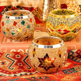 Mosaic Tea Light Holders  Handcrafted Glass Star Pattern - Product detail 8