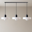 Modern Pendant Light  Triple Glass Shade Bauhaus Design - Product showcase