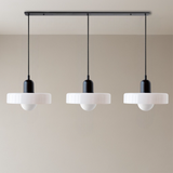 Modern Pendant Light  Triple Glass Shade Bauhaus Design - Product showcase
