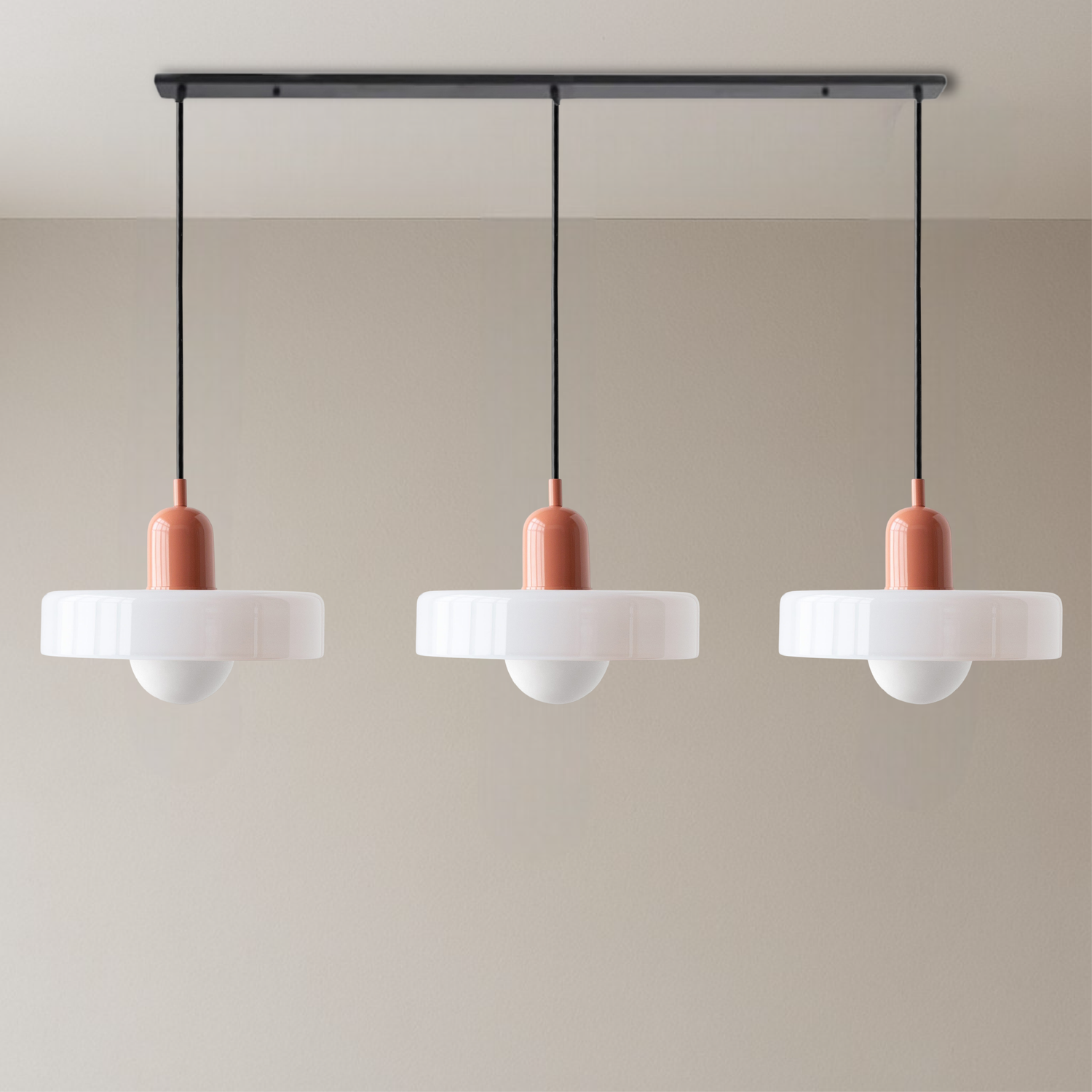 Modern Pendant Light  Triple Glass Shade Bauhaus Design - Product detail 18